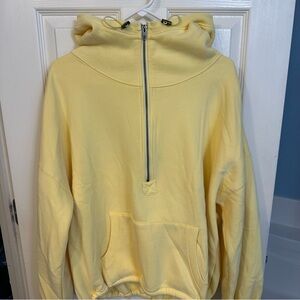 Brand new BiBi boutique brand pullover hoodie in the color lemon, size large